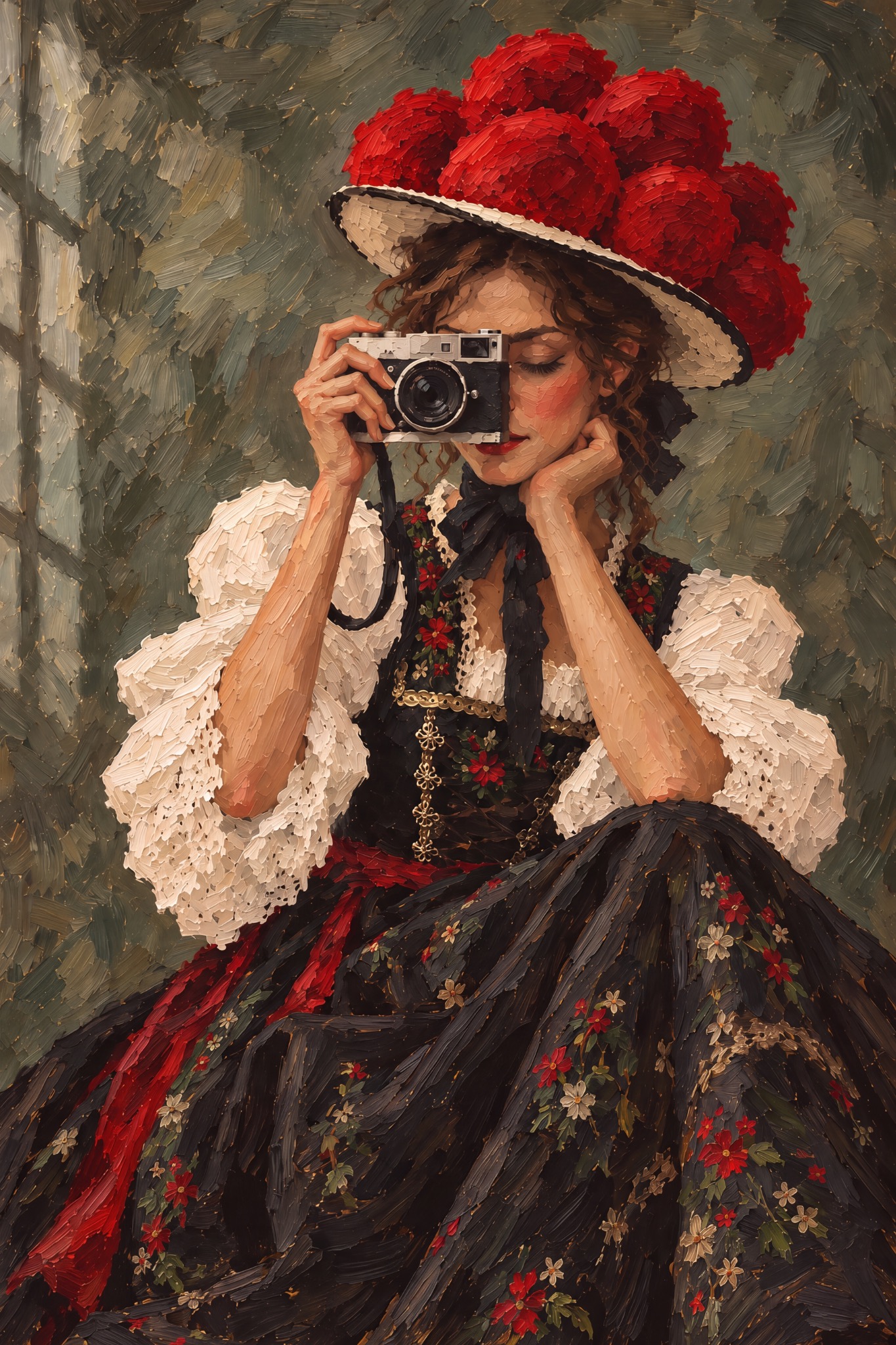 Bollenhut-Fotografin als originaler Fine Art Print